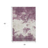 5' X 8' Eggplant And Ivory Abstract Washable Area Rug With UV Protection