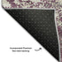 8' Eggplant And Ivory Abstract Washable Round Rug With UV Protection