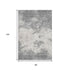 8' X 10' Gray And Silver Abstract Washable Area Rug With UV Protection
