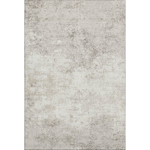 5' X 8' Ivory And Beige Abstract Washable Area Rug With UV Protection