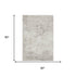 5' X 8' Ivory And Beige Abstract Washable Area Rug With UV Protection