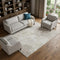 9' X 12' Ivory And Beige Abstract Washable Area Rug With UV Protection