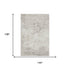 9' X 12' Ivory And Beige Abstract Washable Area Rug With UV Protection