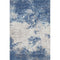 5' X 8' Navy Blue And Ivory Abstract Washable Area Rug With UV Protection