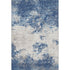 5' X 8' Navy Blue And Ivory Abstract Washable Area Rug With UV Protection