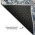 5' X 8' Navy Blue And Ivory Abstract Washable Area Rug With UV Protection