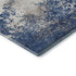 5' X 8' Navy Blue And Ivory Abstract Washable Area Rug With UV Protection