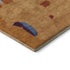 8' X 10' Copper Blue And Orange Abstract Washable Area Rug With UV Protection