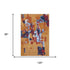 8' X 10' Copper Blue And Orange Abstract Washable Area Rug With UV Protection