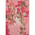 5' X 8' Coral Pink And Ivory Abstract Washable Area Rug With UV Protection