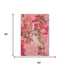 5' X 8' Coral Pink And Ivory Abstract Washable Area Rug With UV Protection