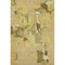 5' X 8' Gold Brown And Beige Abstract Washable Area Rug With UV Protection
