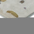 8' Ivory Orange Blue And Green Abstract Washable Round Rug With UV Protection