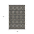 5' X 8' Black And Taupe Geometric Washable Area Rug With UV Protection