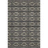 5' X 8' Black And Taupe Geometric Washable Area Rug With UV Protection