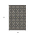 8' X 10' Black And Taupe Geometric Washable Area Rug With UV Protection