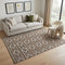 5' X 8' Brown And Beige Geometric Washable Area Rug With UV Protection