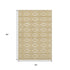 5' X 8' Gold And Beige Geometric Washable Area Rug With UV Protection