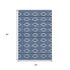 5' X 8' Navy Blue And Ivory Geometric Washable Area Rug With UV Protection