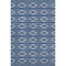 5' X 8' Navy Blue And Ivory Geometric Washable Area Rug With UV Protection