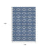 9' X 12' Navy Blue And Ivory Geometric Washable Area Rug With UV Protection
