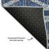 9' X 12' Navy Blue And Ivory Geometric Washable Area Rug With UV Protection