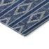 9' X 12' Navy Blue And Ivory Geometric Washable Area Rug With UV Protection