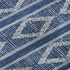 9' X 12' Navy Blue And Ivory Geometric Washable Area Rug With UV Protection