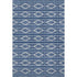 9' X 12' Navy Blue And Ivory Geometric Washable Area Rug With UV Protection