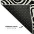 5' X 8' Black And Ivory Abstract Washable Area Rug With UV Protection