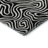 5' X 8' Black And Ivory Abstract Washable Area Rug With UV Protection