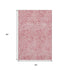 5' X 8' Blush And Ivory Abstract Washable Area Rug With UV Protection