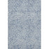5' X 8' Denim Blue And Ivory Abstract Washable Area Rug With UV Protection