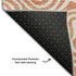 8' Salmon And Ivory Abstract Washable Round Rug With UV Protection