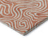 8' Salmon And Ivory Abstract Washable Round Rug With UV Protection
