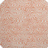 8' Salmon And Ivory Abstract Washable Round Rug With UV Protection