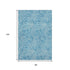8' X 10' Teal And Ivory Abstract Washable Area Rug With UV Protection