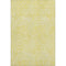 8' X 10' Yellow And Ivory Abstract Washable Area Rug With UV Protection