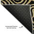 9' X 12' Black And Gold Abstract Washable Area Rug With UV Protection