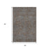 5' X 8' Brown And Sky Blue Abstract Washable Area Rug With UV Protection