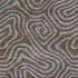 5' X 8' Brown And Sky Blue Abstract Washable Area Rug With UV Protection