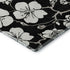 5' X 8' Black And Ivory Floral Washable Area Rug With UV Protection