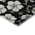 8' X 10' Black And Ivory Floral Washable Area Rug With UV Protection