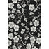 9' X 12' Black And Ivory Floral Washable Area Rug With UV Protection