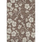 8' X 10' Brown And Beige Floral Washable Area Rug With UV Protection