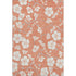 5' X 8' Coral And Ivory Floral Washable Area Rug With UV Protection