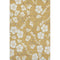 5' X 8' Gold And Ivory Floral Washable Area Rug With UV Protection