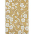 8' X 10' Gold And Ivory Floral Washable Area Rug With UV Protection