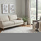 8' Ivory And Beige Floral Washable Round Rug With UV Protection