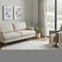 8' Ivory And Beige Floral Washable Round Rug With UV Protection